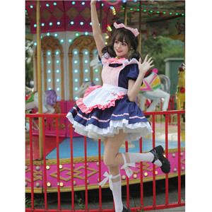 メイド服 ロリータ コスプレ衣装 アニメ風 かわいい スカート 衣装セット - Product Image 1