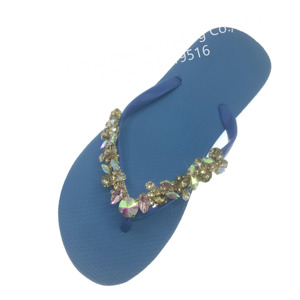 Estate infradito personalizzato <span class=keywords><strong>con</strong></span> strass a catena di cristallo per le donne splendente bling a buon mercato all'ingrosso spiaggia infradito pantofole - Product Image 3