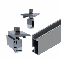 Clips de fixation intermédiaires en aluminium pour panneaux solaires, connecteurs de fixation intermédiaire pour système de support et de rail de panneaux solaires
