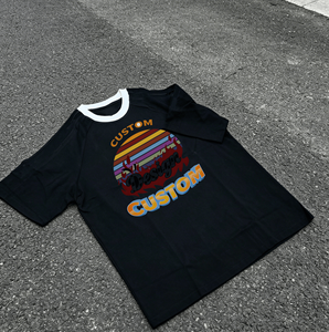 เสื้อยืดคอกลมแขนสั้นผู้ชายลายพิมพ์ดีไซน์เองสไตล์ลำลองผ้าฝ้าย - Product Image 3