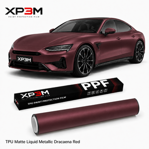 ฟิล์มหุ้มรถยนต์ XP3M สีแดงดรากีน่าเมทัลลิกด้าน  แบบซาติน TPU  ความหนา 7.5 มิล  ซ่อมแซมตัวเองได้ ป้องกันรอยขีดข่วน ขนาด 1.52x15 เมตร - Product Image 1