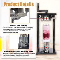 Scelleuse manuelle portable de haute qualité, légère, à engrenages, économe en énergie, pour canettes de boissons et de produits divers