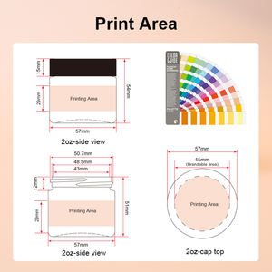 Frasco de Vidrio de 2oz Personalizado a Prueba de Olores, Recipiente Hermético de Boca Ancha para Almacenamiento de Flores, a Prueba de Niños - Product Image 6