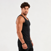 Débardeurs de musculation de haute qualité pour hommes, col carré, compression, vente en gros