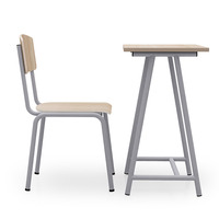 Ensemble de mobilier scolaire ergonomique pour salle de classe : bureau et chaise individuels pour étudiant