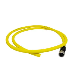 Singled Ended Molded Cordsets SVLEC IP67 Straight M12 Female Power Quick Lock Electrical Wire