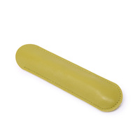 Étui à stylo unique en cuir PU de couleur macaron de haute qualité 2025, logo personnalisé, simplicité créative, pochette pour stylo unique