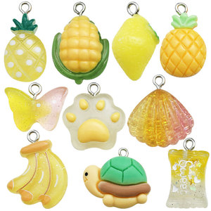 Resin Fruit Pendant Mixed Shapes For <b>Necklace</b> Making DIY Jewelry Accessory Plastic Resin Epoxy Craft Parts Summer 2023 Yiwu - Product Image 5