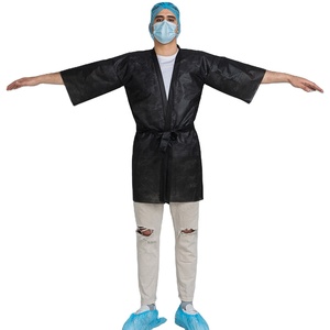 La mejor venta de Kimono no tejido bata de masaje Kimono desechable vestido Albornoz Unisex - Product Image 6