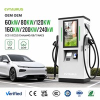 Borne de Recharge Électrique Intelligente OCPP 60 kW 120 kW 160 kW, Neuf, Écran LCD 32 Pouces, Sur Pied pour Véhicules Électriques