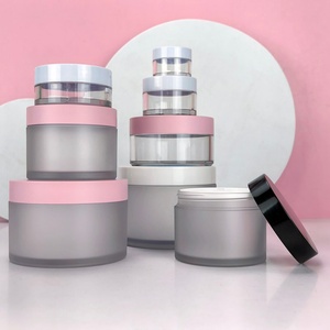 1oz 2oz 4oz 8oz Cosmetics Packaging PET 250ml <b>Plastic</b> Body Scrub Frosted <b>Jar</b> With White Lids for Hair Mask Slime Container - Product Image 2