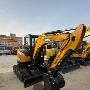 Mini-pelleuse certifiée CE 3 tonnes Sany SY35, pelleuse sur chenilles fabriquée en Chine, avec accessoires tarière et brise-roche - Product Image 3