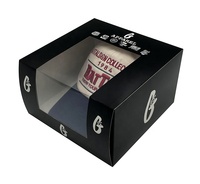 Vente en gros Snapcap Box Boîte en papier avec logo personnalisé pour casquette de baseball chapeau avec fenêtre Capuchon Emballage de boîte-cadeau avec votre logo imprimé
