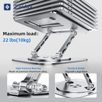 Support pour ordinateur portable avec rotation à 360° °   Support d'ordinateur pliable et réglable avec base rotative, conçu de manière ergonomique
