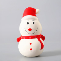 Jouet anti-stress en PU à rebond lent, modèle de bonhomme de neige de dessin animé, ornement Père Noël, jouet à presser