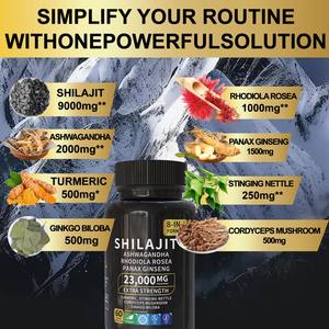 Kapsul Shilajit Murni Penambah Energi Dewasa <span class=keywords><strong>Ashwagandha</strong></span> Tonik 60 Kapsul - Product Image 4