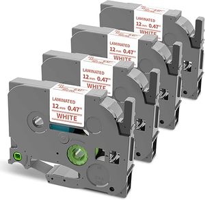 Cinta de Etiquetas Compatible con <span class=keywords><strong>Brother</strong></span> TZE232 Roja sobre Blanca de 12 mm x 8 m - Product Image 2