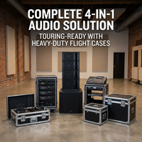 Système de sonorisation PA professionnel avec enceinte Line Array de 12 pouces en contreplaqué, haute sensibilité 103 dB pour les spectacles sur scène et les églises