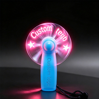 Mini ventilateur LED portable lumineux avec affichage de texte personnalisé pour cadeaux de mariage et de fête pour les invités