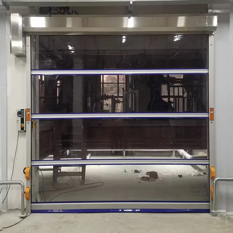 Persiana enrollable automática de alta velocidad, cortina de PVC transparente para tienda de lavado de coches, enrollable rápido