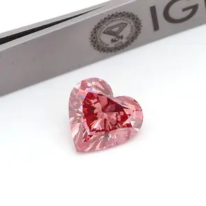 Roze Lab Gegroeid Diamant Cvd Hpht Gia Igi Gecertificeerd 1ct 4ct Ovale Peer H Vvs Vvs1 Vvvs2 Losse Natuurlijke Diamanten Steen Custom Sieraden