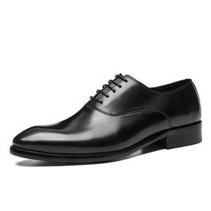 Zapatos de Cuero, Piel de Vaca Genuina, Estilo Británico, con Cordones y Punta Puntiaguda, para Hombre, Casuales y Formales de Otoño, con Diseño de Patchwork - Product Image 1