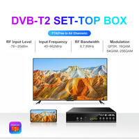 DVB-T2 décodeur intelligent numérique 1080P HD DVB T2 FTA TV récepteur H.264 Wifi récepteur 2.4G prise en charge multilingue Air gratuit US STB