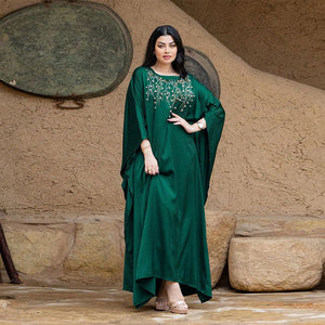 emerald green dress with hijab Emerald Green Satin Dress