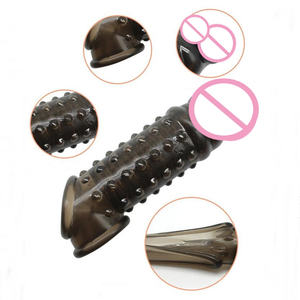 سيليكون قابلة لإعادة الاستخدام كم القضيب الذكور الكبار الرجال حلقة الديك لعب الجنس مضخة القضيب الواقي الذكري كم المنتجات الجنسية - Product Image 5