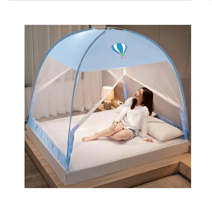 カスタム格安ホットセールファッション大スペース折りたたみ式自立型高密度蚊帳バーベッド用