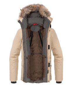 Parka de luxe en duvet de canard et de renard pour <span class=keywords><strong>homme</strong></span>, <span class=keywords><strong>manteau</strong></span> d'hiver de haute qualité, à <span class=keywords><strong>capuche</strong></span> longue, - Product Image 4