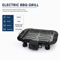 Barbecue électrique portable en acier inoxydable, machine à griller sans fumée pour les fêtes de famille, les grillades en plein air dans la cour, 2000W