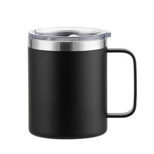 Taza de Café Aislada de Acero Inoxidable de 12 oz, Taza de Viaje Portátil <span class=keywords><strong>con</strong></span> Asa para Oficina, <span class=keywords><strong>Auto</strong></span> y Aire Libre - Product Image 2