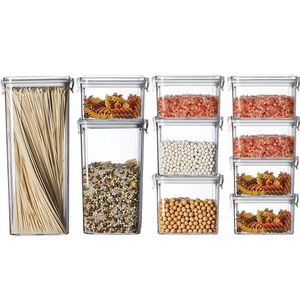 Venta caliente de plástico transparente contenedor de almacenamiento de alimentos secos caja de almacenamiento de granos Almacenamiento de cocina duradero contenedor de alimentos hermético - Product Image 5