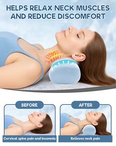 Oreiller ergonomique en forme de U pour le soutien du cou, en mousse à mémoire de forme, orthopédique, cervical, couleur unie, design moderne pour adultes - Product Image 5