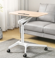 Bureau d'Enseignant Ajustable en Hauteur pour École et Bureau, Table Simple en Tube d'Acier Moderne, Bureau en MDF Blanc Certifié ISO