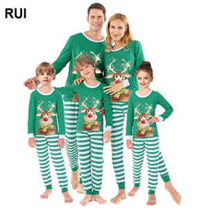 RUIQUWIN Vente en gros de pyjamas de qualité supérieure assortis pyjamas de Noël pour la famille pyjamas de Noël au design personnalisé - Product Image 1