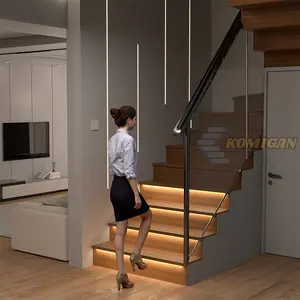 Komigan LED Stair Lights 22 Steps Kit Daylight Sensor PIR Motion Sensor Indoor Staircase Stairs Step COB Flexible LED Strip