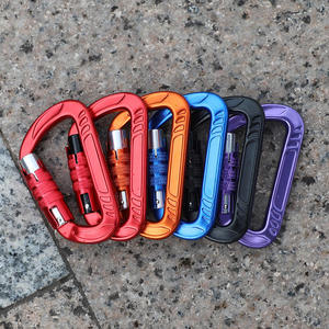 Mosquetón Portátil de Aluminio con Bloqueo Automático en Forma de D de Alta Resistencia 12KN para Escalada en Roca y Senderismo, Opción de Logotipo Personalizado, Negro, Rojo, Azul - Product Image 3
