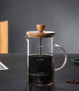 Wholesale Fashionable Modern Borosilicate Glass French Press <b>Coffee</b> Plunger <b>Coffee</b> Maker Portable With <b>Filter</b> and Glass Handle - Product Image 1