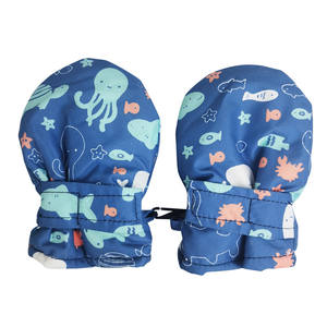 2024 invierno cálido niño niñas niños <span class=keywords><strong>manoplas</strong></span> de esquí impermeable dibujos animados caballo de mar dinosaurio forro polar niños bebé <span class=keywords><strong>manoplas</strong></span> de esquí - Product Image 3