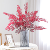 Plante artificielle en forme de feuille de fougère, haute branche, verte, en colle souple, herbe, pour la décoration de salle de mariage, mur persan, vente en gros
