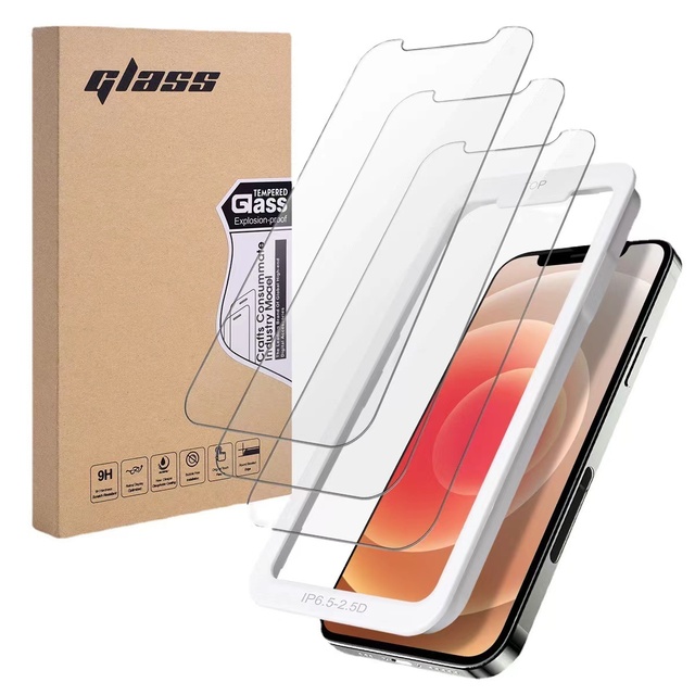 Anti-Scratch 3 Pack Glass Screen Protector 9D 2.5d for iPhone 15 15 Pro Max 9H Tempered Glass I14pro Max I13Pro