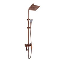 Ensemble de douche Duchas élégant robinet mitigeur de douche pluie à montage mural mitigeur Surface chromée Jet en céramique poli