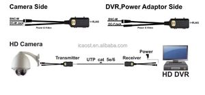 8MP Video + Power 2 en 1 BNC a RJ45 Video pasivo Balun CCTV Accesorios de seguridad - Product Image 6
