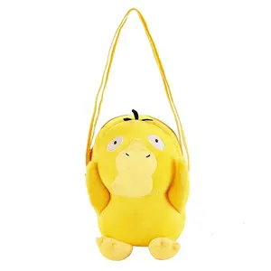 Tas punggung boneka lembut Poke Toy, tas punggung boneka Pokeball bahan katun, tas ransel mewah kartun Anime