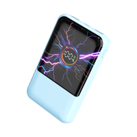 BOLOMI Private Mold PB-XK01 22.5W 10000mAh Power Bank Layar Dinamis Pola Gunung Berapi atau Petir Tampilan Digital