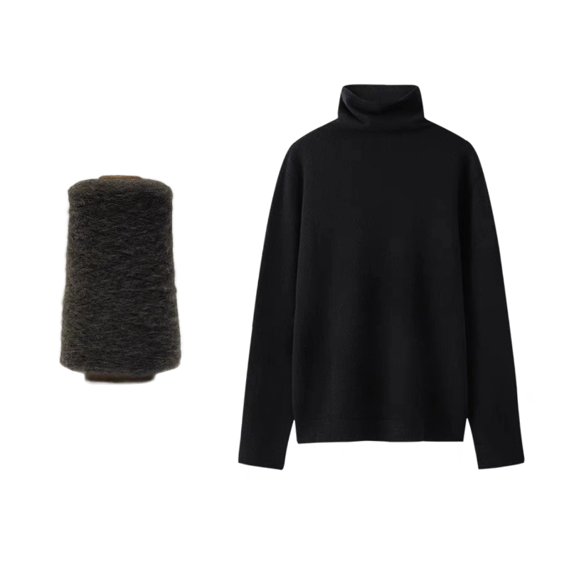 Brushed Yarn 30% Cashmere 50% Wool 20% Nylon 1/22Nm Knitted Fabric Italian Cashmere Stock Fancy Yarn
