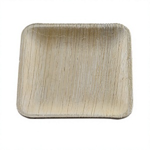 100% Natural Biodegradable 4 Inch Square Palm Leaf Heavy Duty Microwave Safe <b>Disposable</b> Wedding Dessert <b>Plates</b> Eco-Friendly - Product Image 3