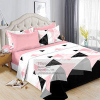 Parure de lit 6 pièces en satin de luxe King Size 2026, teint en fil, 200 fils, toutes saisons, avec housse de couette, logo personnalisé, style moderne, choix populaire